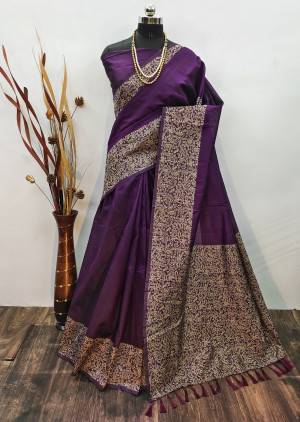 Kanchipuram Bridal Silk Saree Magenta in Balaghat at best price by Lakshana  - Justdial