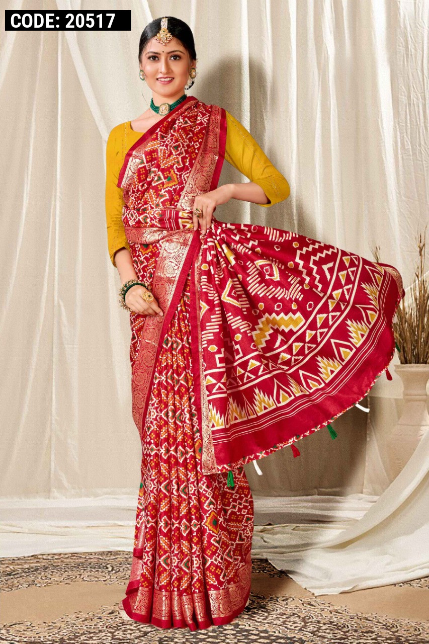 Buy Red Handwoven Khadi Cotton Saree Online – RODDUR