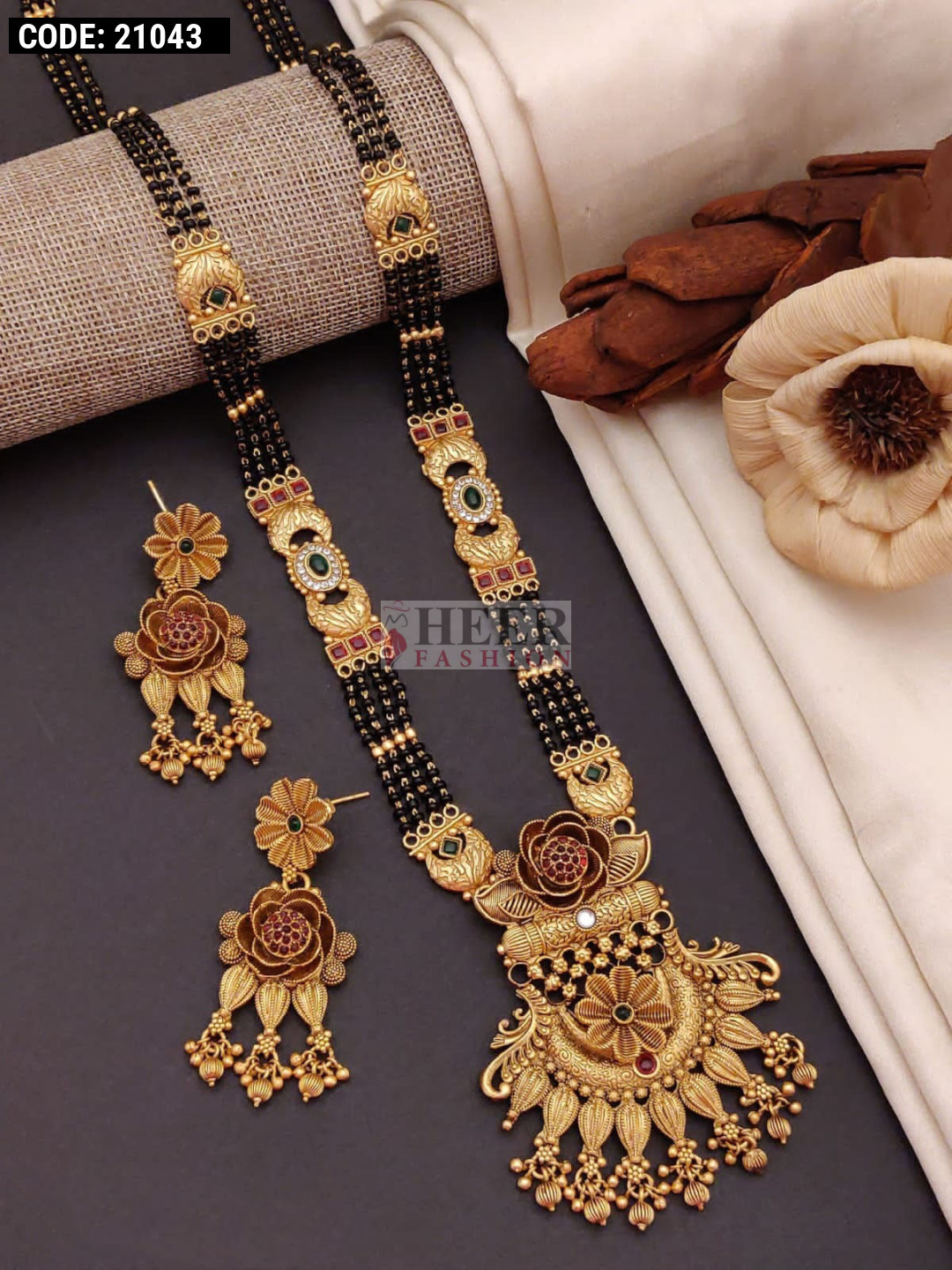 Gold plated mangalsutra on sale design