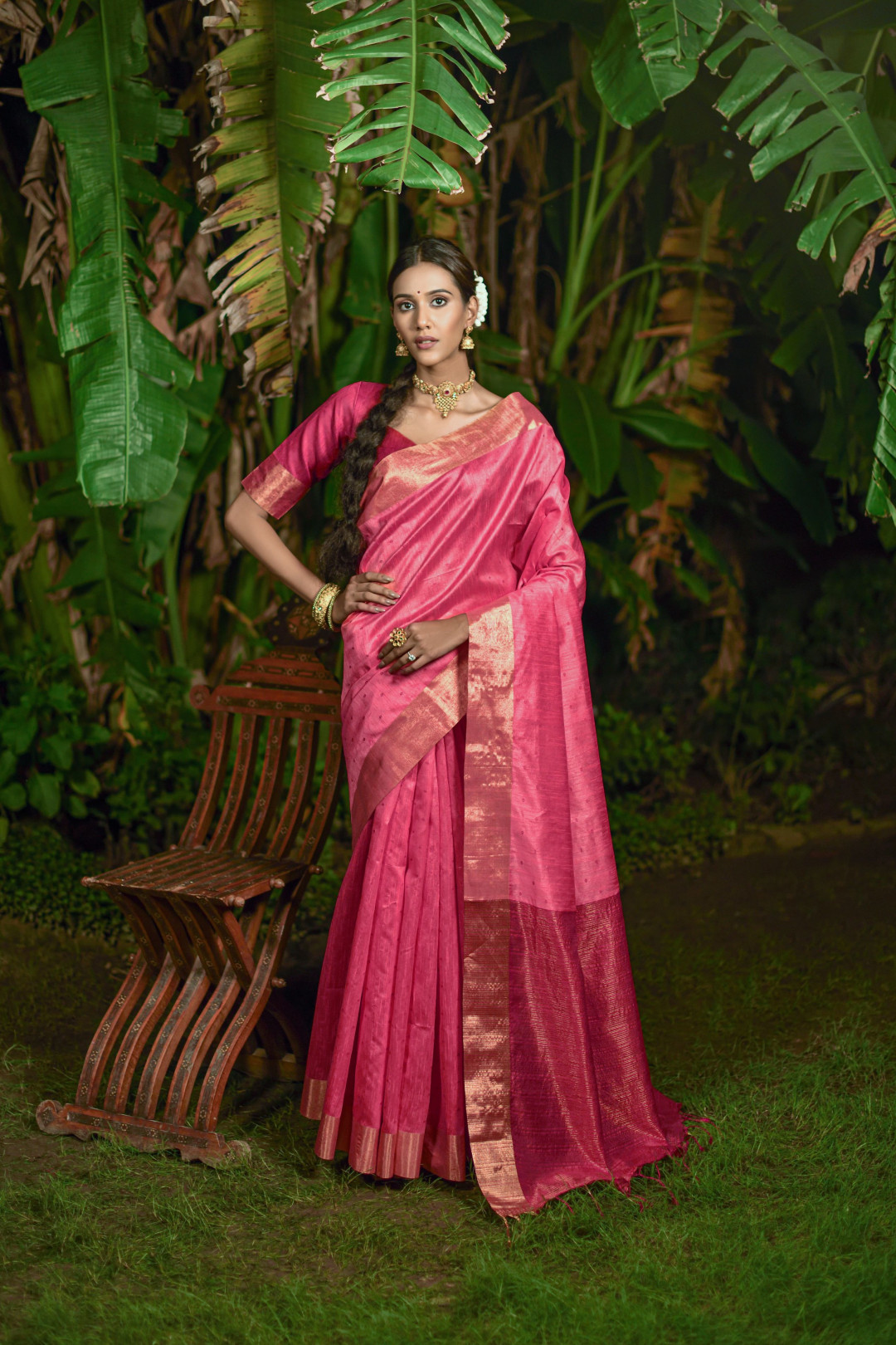 Buy Sea Green Bhagalpuri Silk Saree With Silk Blouse Online - SARV03342 |  Andaaz Fashion