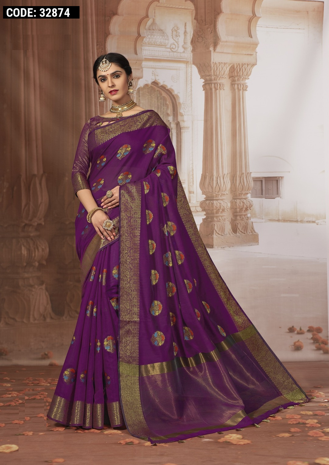 Indian Ethnic Co Ajrakh Natural Dyed South Cotton Zari Border Saree – THE  INDIAN ETHNIC CO.