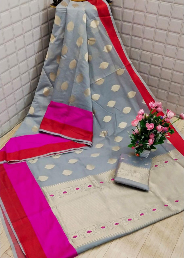 Soft Cotton Jacquard work saree