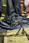 Jacquard weaving silk saree with golden zari work