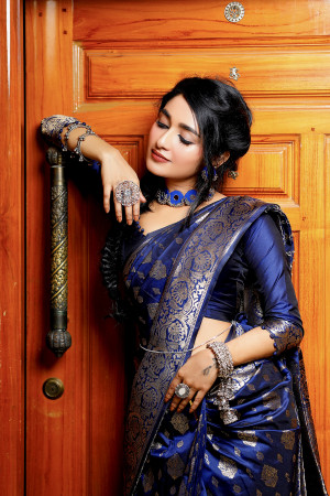Black Saree Sari With Stitched Blouse Ready to Wear Silk Saree Indian  Wedding Saree Designer Saree Traditional Saree Banarasi Saree, RR-2047 -  Etsy