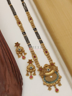 Fancy Antique Classic Gold Plated Mangalsutra