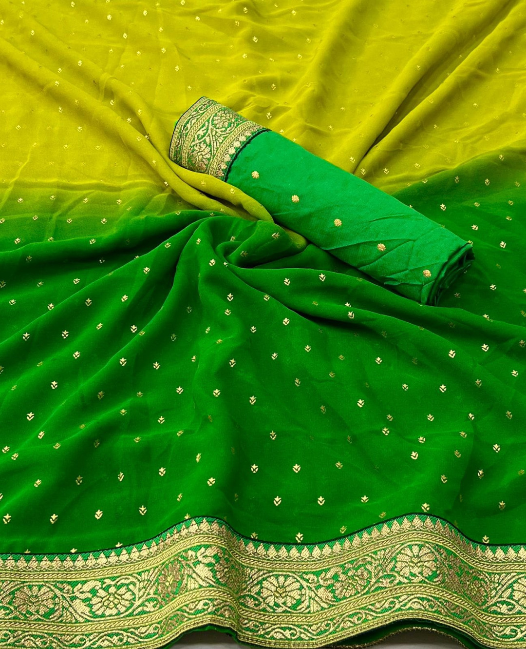 Silk Fashion - Happy sawan sankranti to all... Green saree... | Facebook