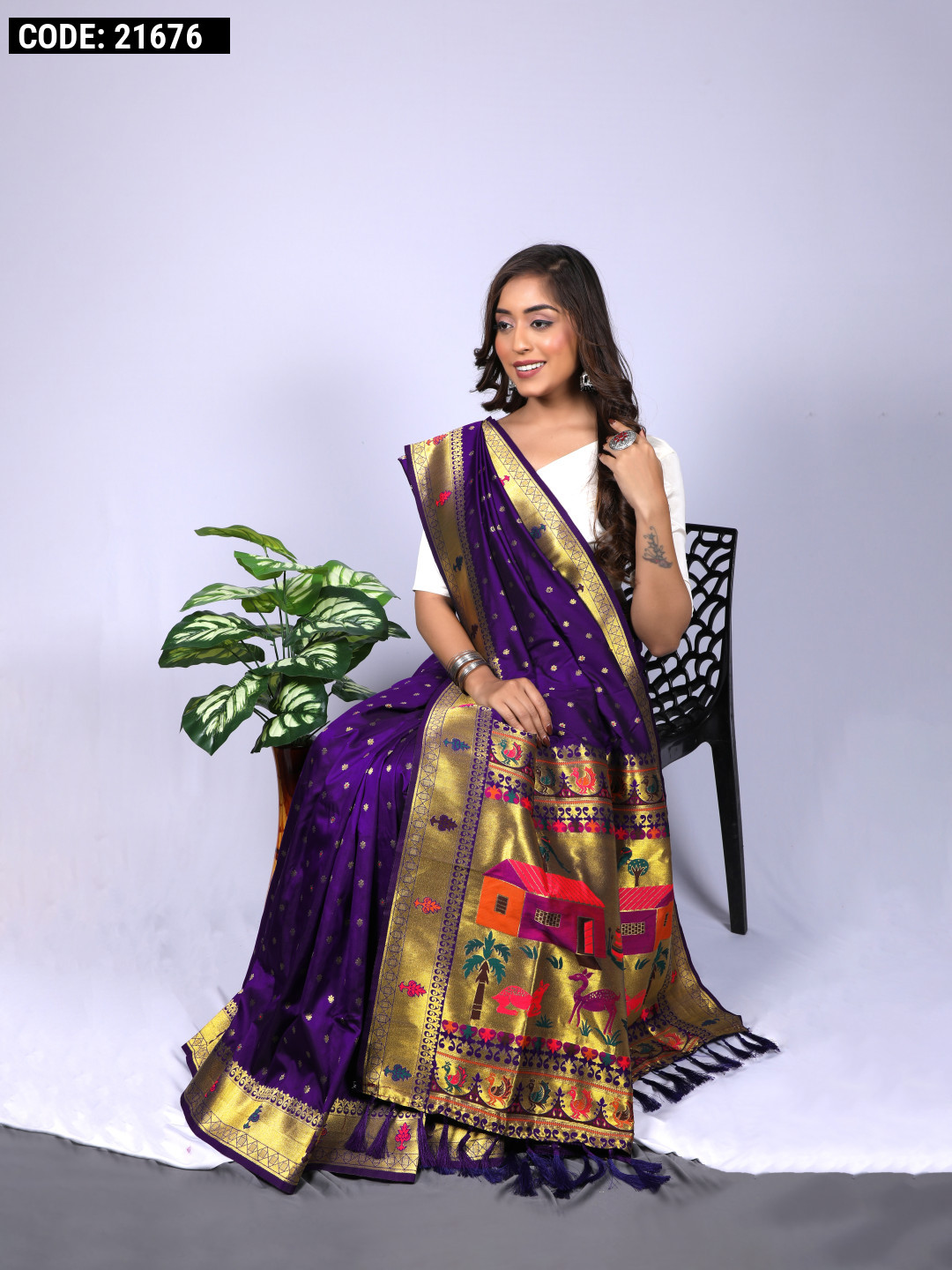 Violet Blue Aanchal Banarasi Silk Leheriya Copper Zari Woven Saree –  TASARIKA - India's Most Loved Sarees!