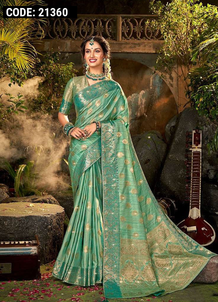 Dark Green Patola Silk Saree - Urban Womania