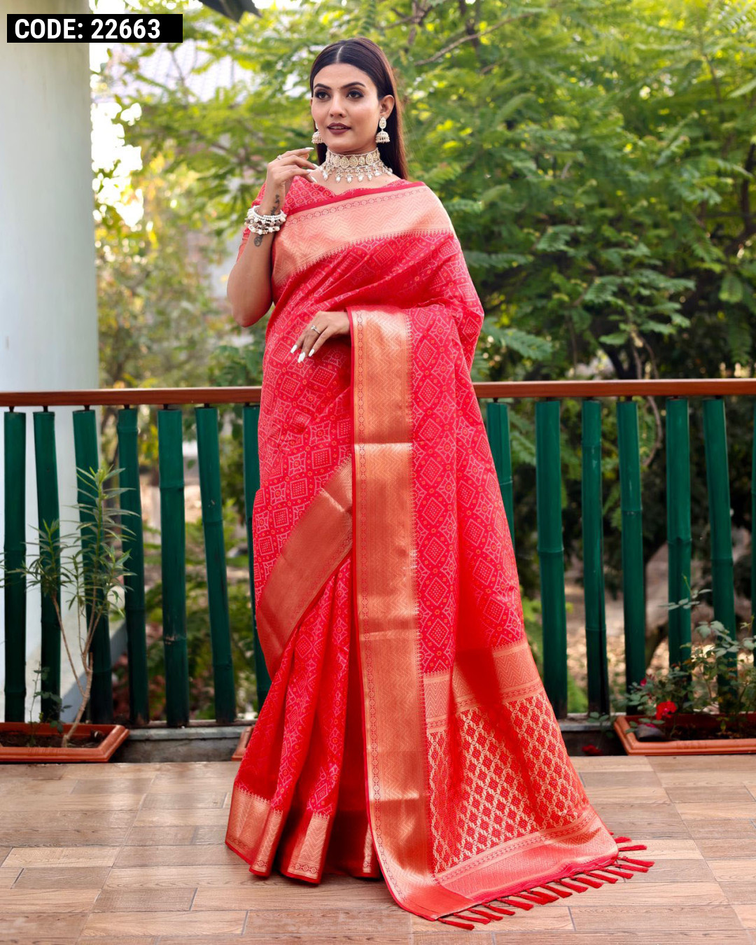Red Color Pure Handloom Cotton Saree – Banarasiya