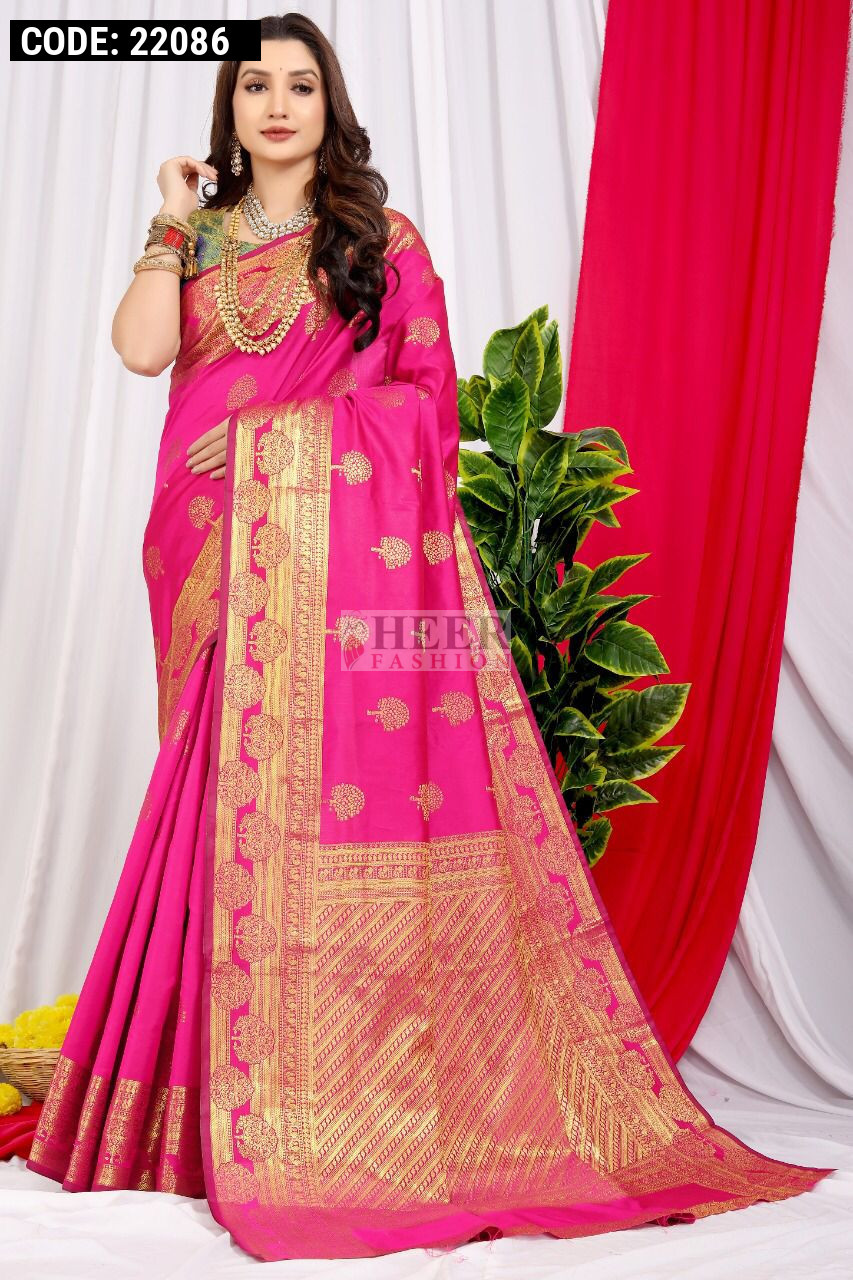 Buy Pink Sarees for Women by MANOHARI Online | Ajio.com