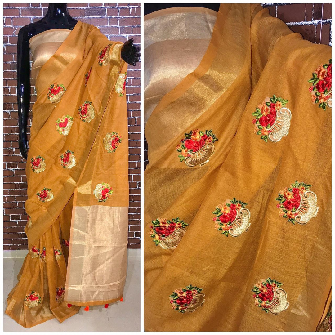 linen sarees below 1500