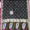 Black color banarasi soft silk paithani saree with zari work