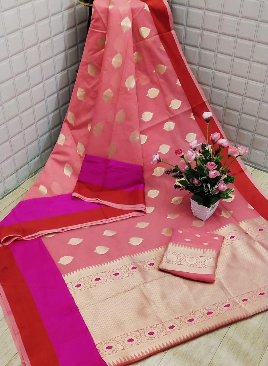 Soft Cotton Jacquard work saree