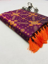 Magenta color soft banarasi silk saree with weaving work