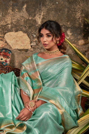 Buy Grey Cotton Linen Saree For Women by Akaaro Online at Aza Fashions.
