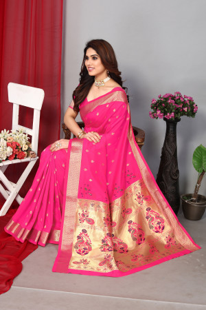 Buy Banarasi Silk Chinese Collar Neck Sarees Online for Women in Malaysia