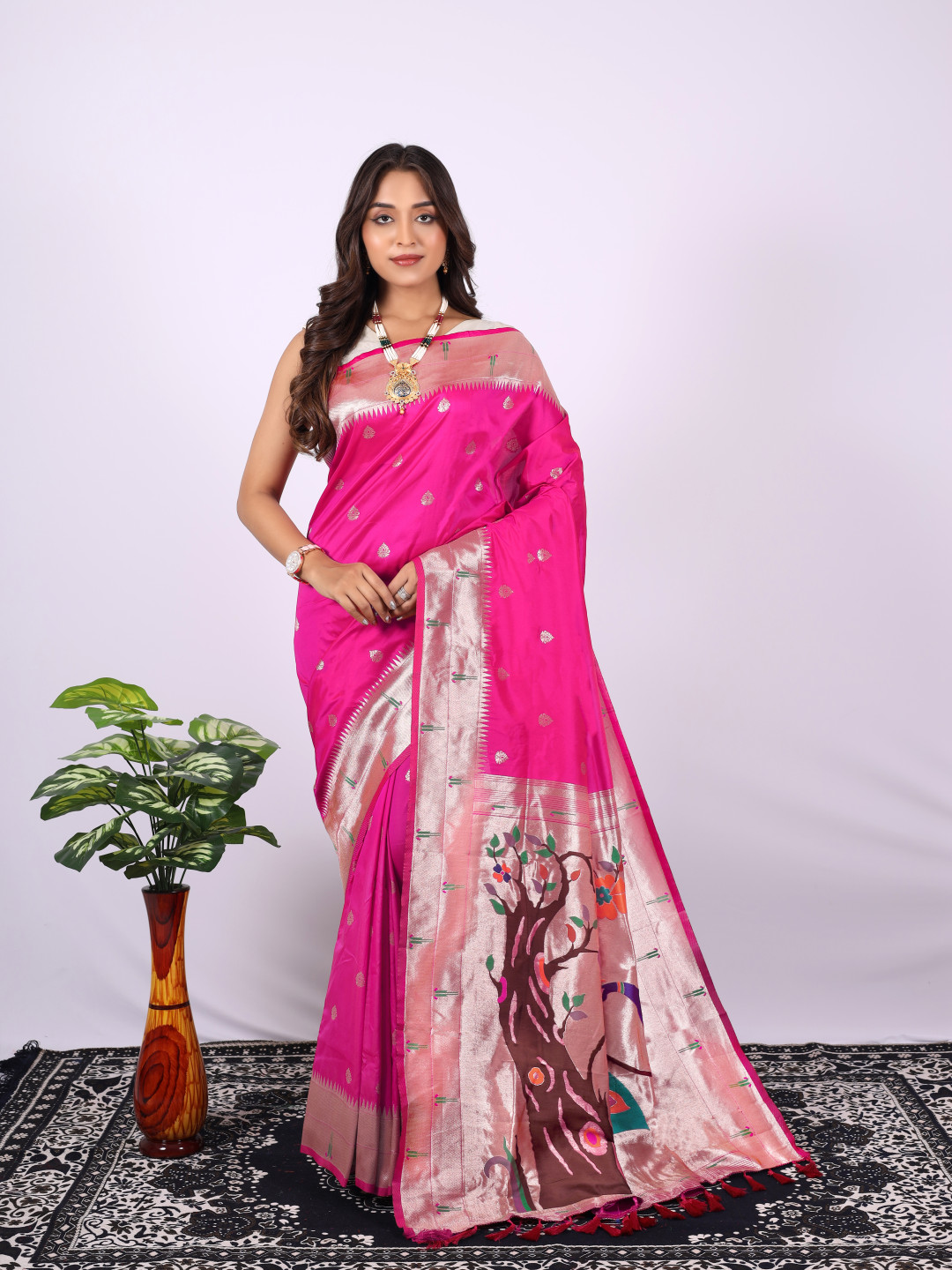 Buy Rani Pink Kanjivaram Saree online-KARAGIRI | FESTIVE SALE – Karagiri