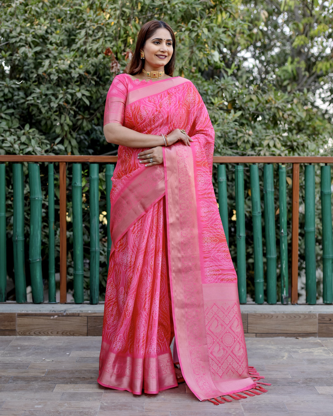 Glorious Silk Base Onion Pink Color Saree With Sequins Work-sgquangbinhtourist.com.vn