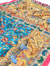 Multi color beautiful linen saree with kalamkari print
