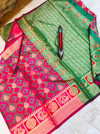 Kanchipuram Handloom Weaving Silk Saree With Rich Contrast Zari pallu