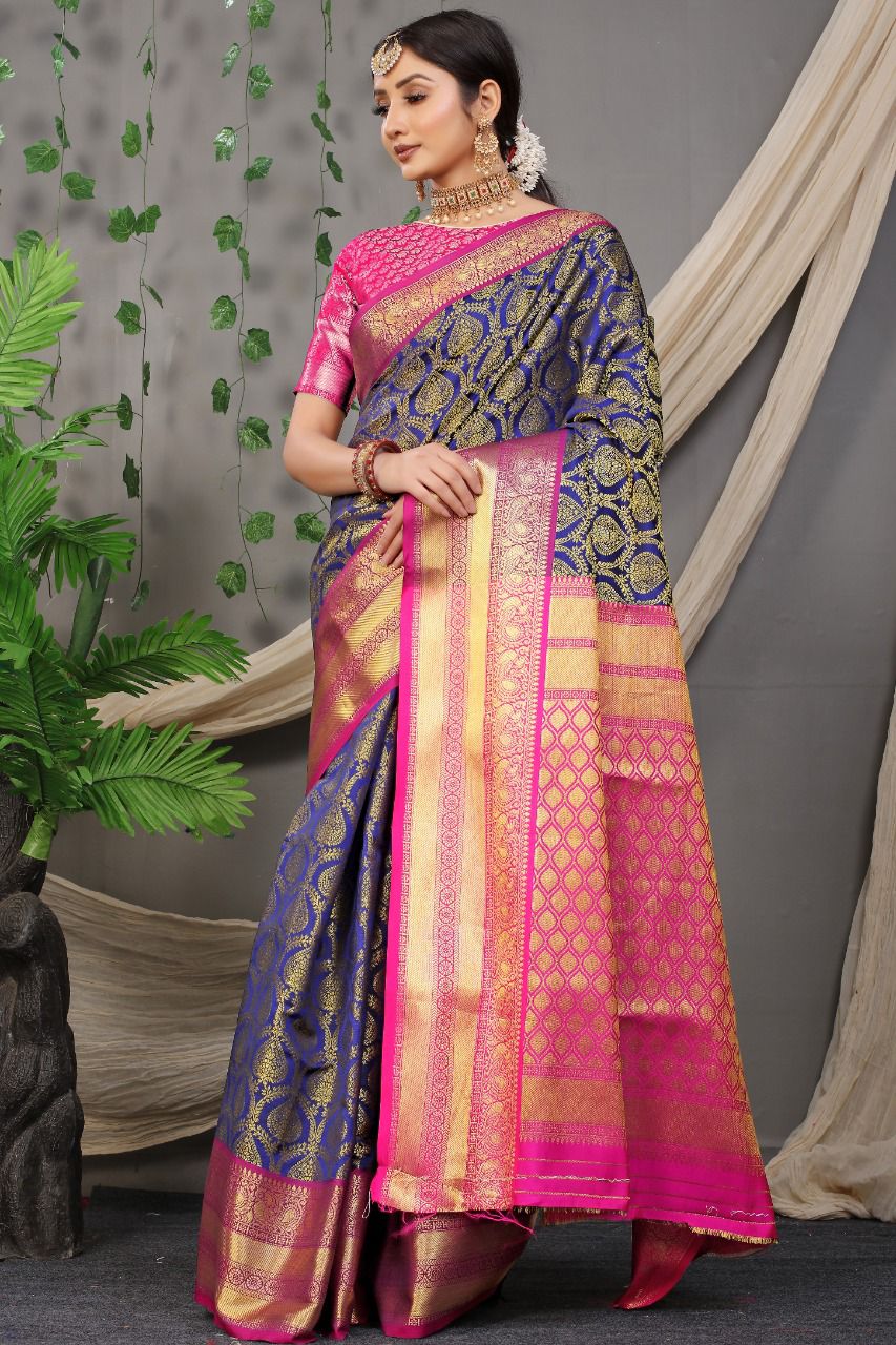 Uppada Semi Small Butta Saree Purple and Pink Saree Saree for Women - Etsy  Sweden