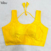 Yellow color desginer malai satin blouse