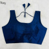 Navy blue color desginer malai satin blouse