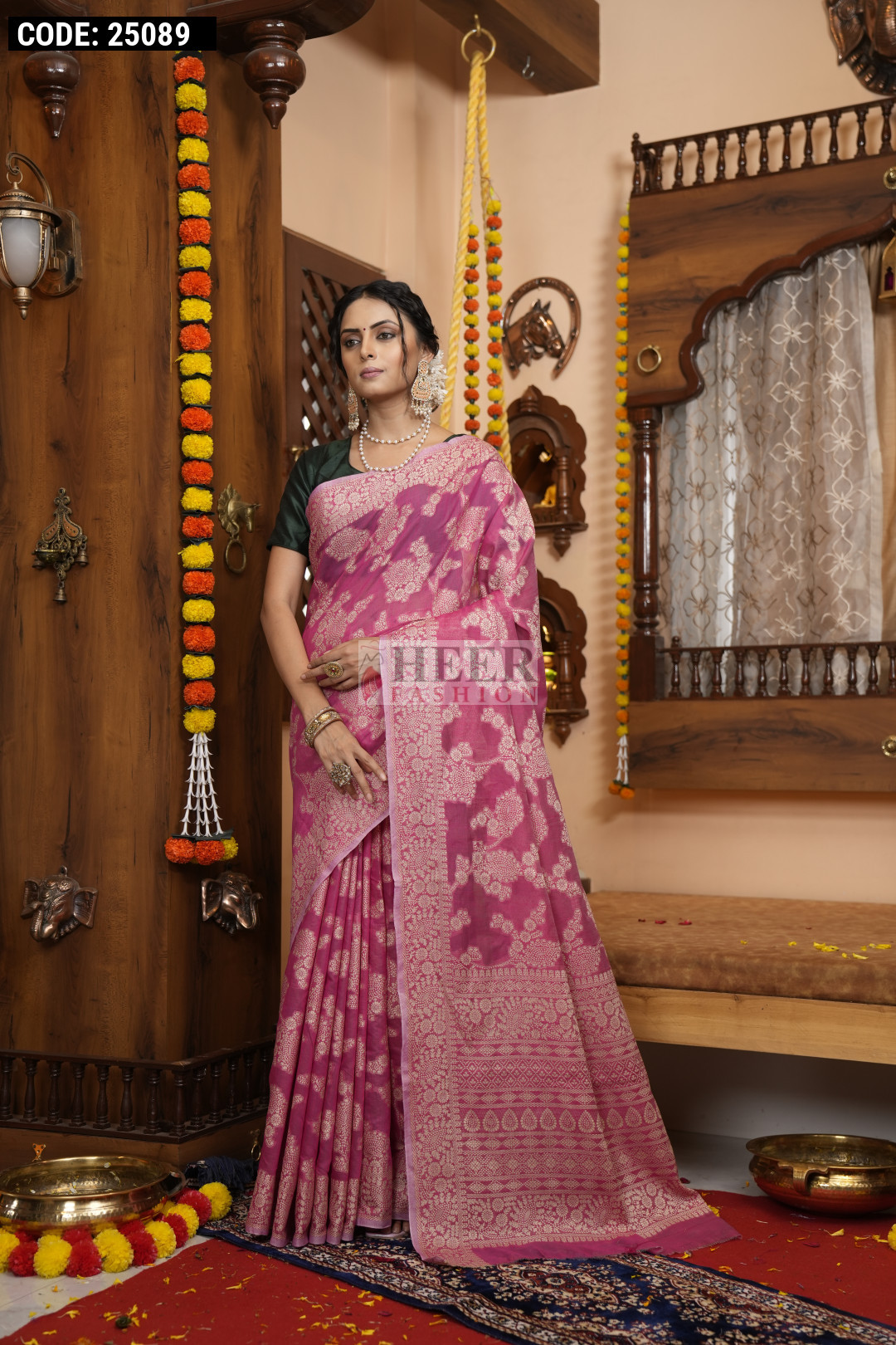 Buy the beautiful Ballet Slipper Pink Cotton Saree online-KARAGIRI | LIVE  SALE – Karagiri