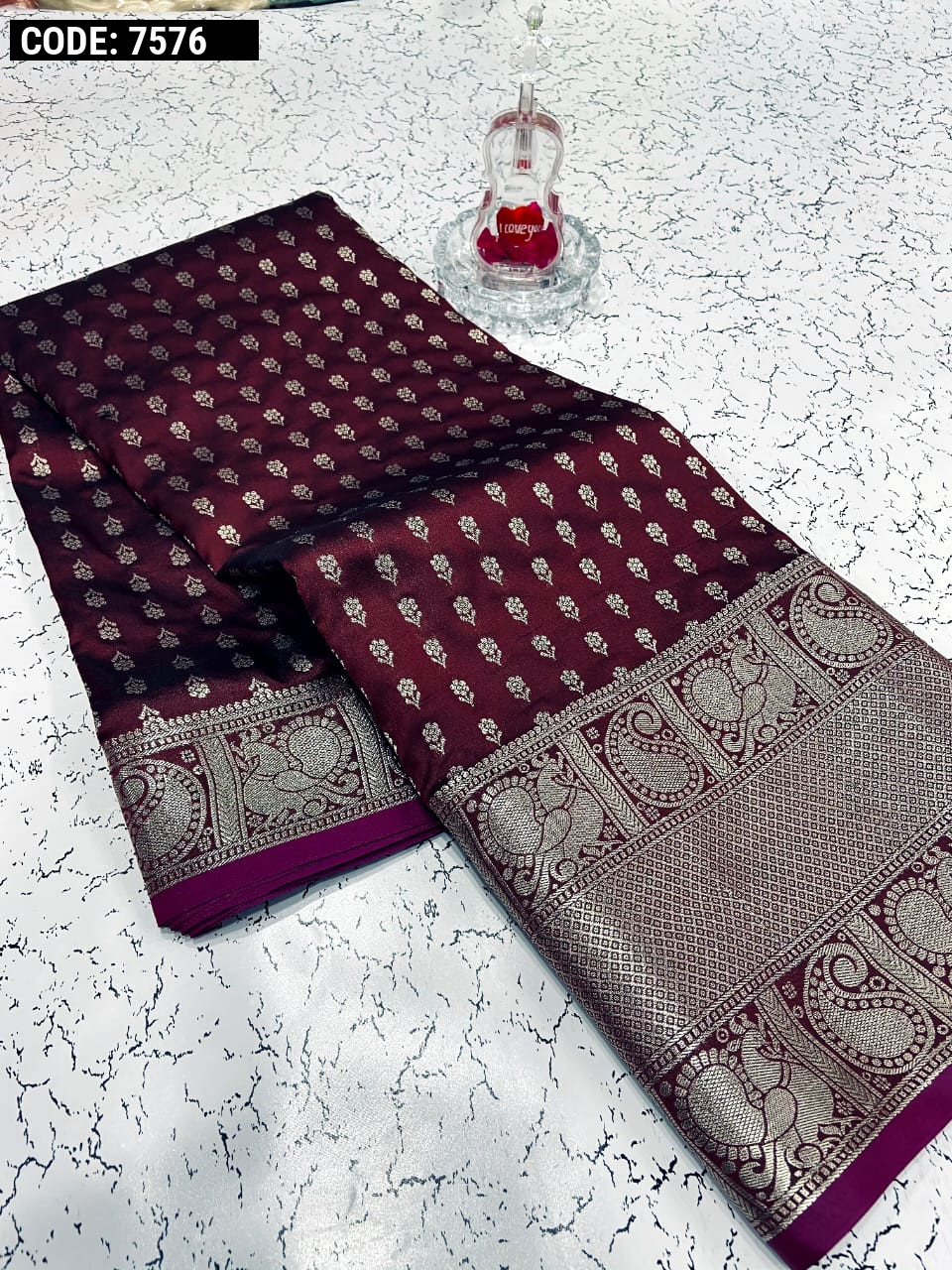 MAROON COTTON CHECKS SAREE WITH OFF-WHITE COTTON PLEATS AND EMBROIDERY –  ShopBollyWear.Com