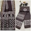 Brown color chanderi cotton saree with zari weaving border