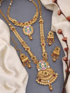 Gold Plated Designer Necklace Jewellery Combo Set