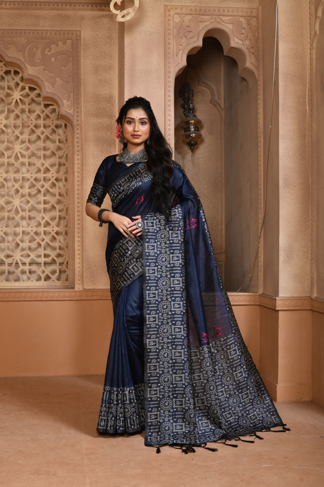 Buy Tereza Women Blue Woven Design Art Silk Single Saree Online at Best  Prices in India - JioMart.