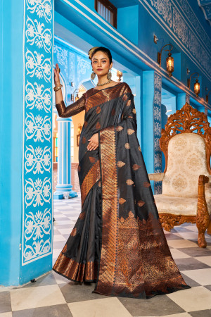 Buy Black Sarees for Women by ARRIVA FAB Online | Ajio.com