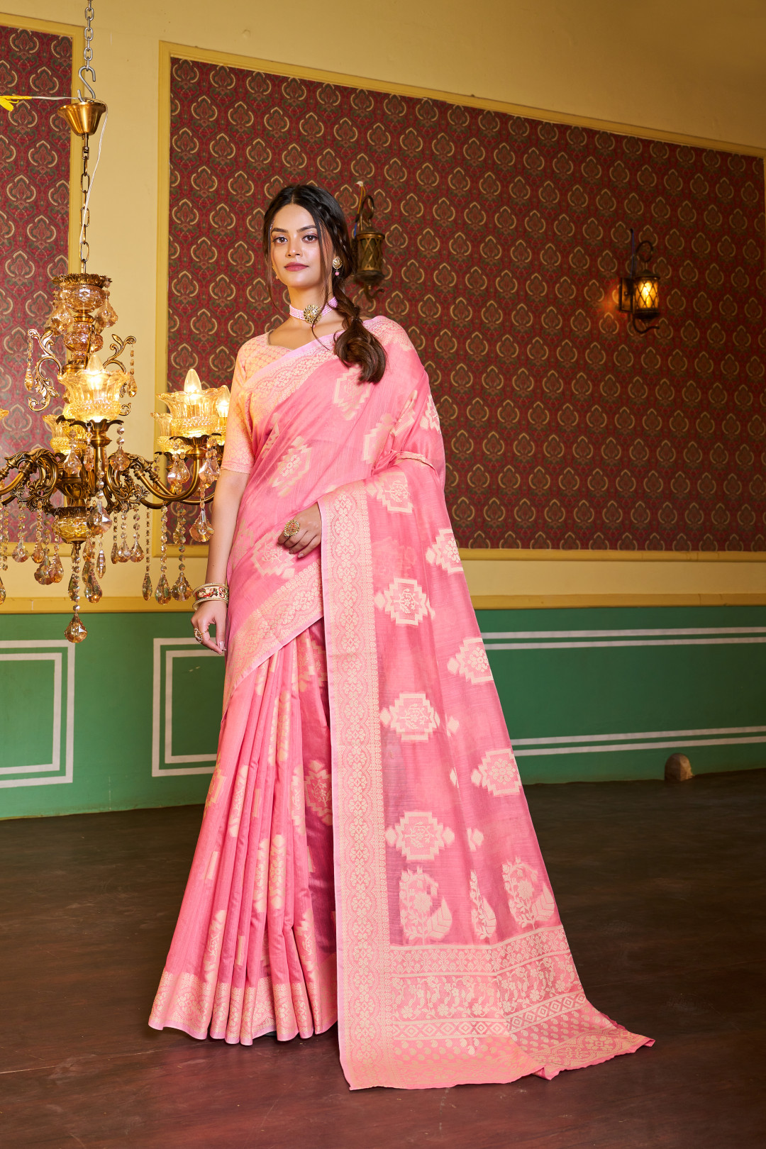 Lakhnavi Fashion Berry Sarees