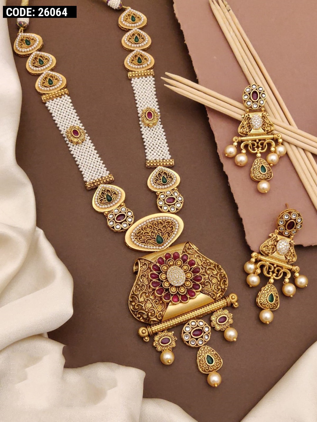 Gold Long Chain Bridal Necklace Set Designs | Gold Long Chai… | Flickr