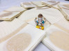 Off White color Soft Linen silk Zari Weaving Work saree