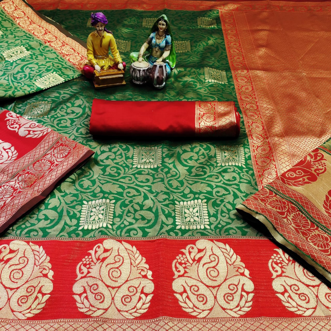 Banarasi Silk Jacquard weaving work saree