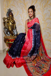 Multi color soft cotton saree with printed work