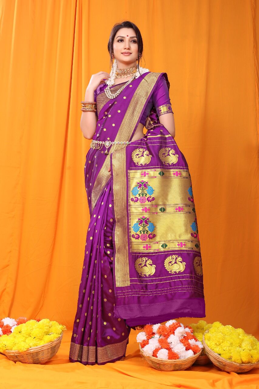 Pink Color Silk Fabric Saree With Silk Weave And Stone Work