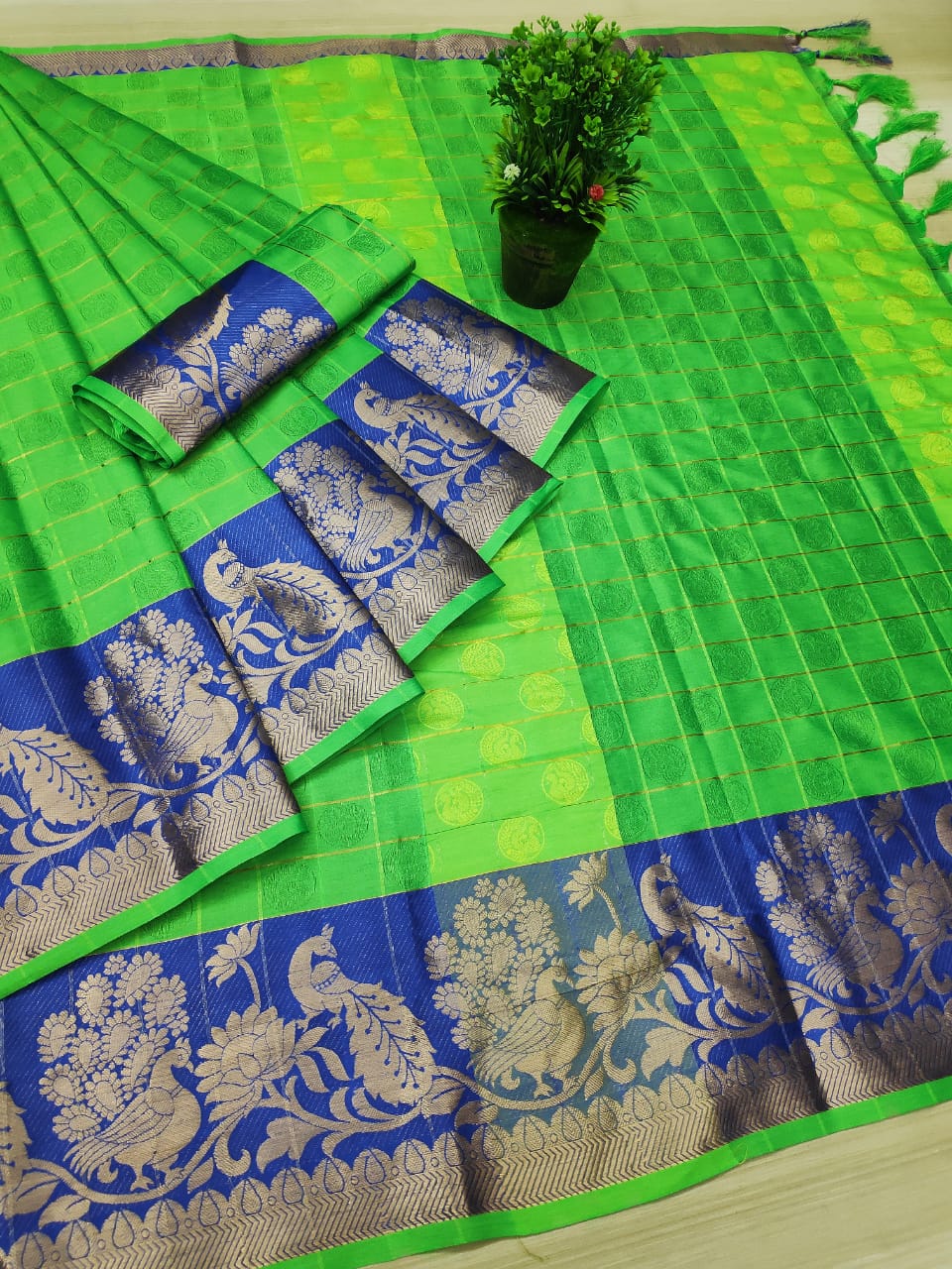 Cotton Silk Weaving Work Saree