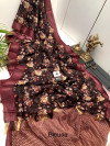 Multi color soft cotton saree with printed work