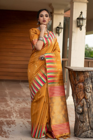Rich banarasi silk saree with golden and silver zari weaving work😊 -  YouTube
