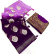 Multi color soft georgette saree with zari weaving work