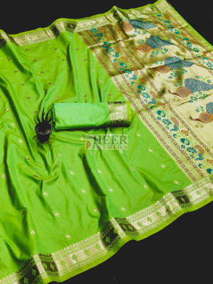 Paithani Saree Green Colour | Saree, Green colors, Marathi bride