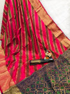 Pink color banarasi patola silk saree with weaving work
