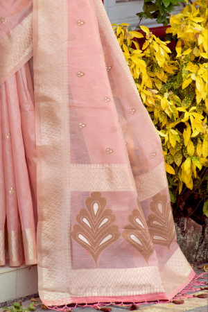 Kanchi Tissue Saree w/ Work Blouse – Bhargavi's Boutique