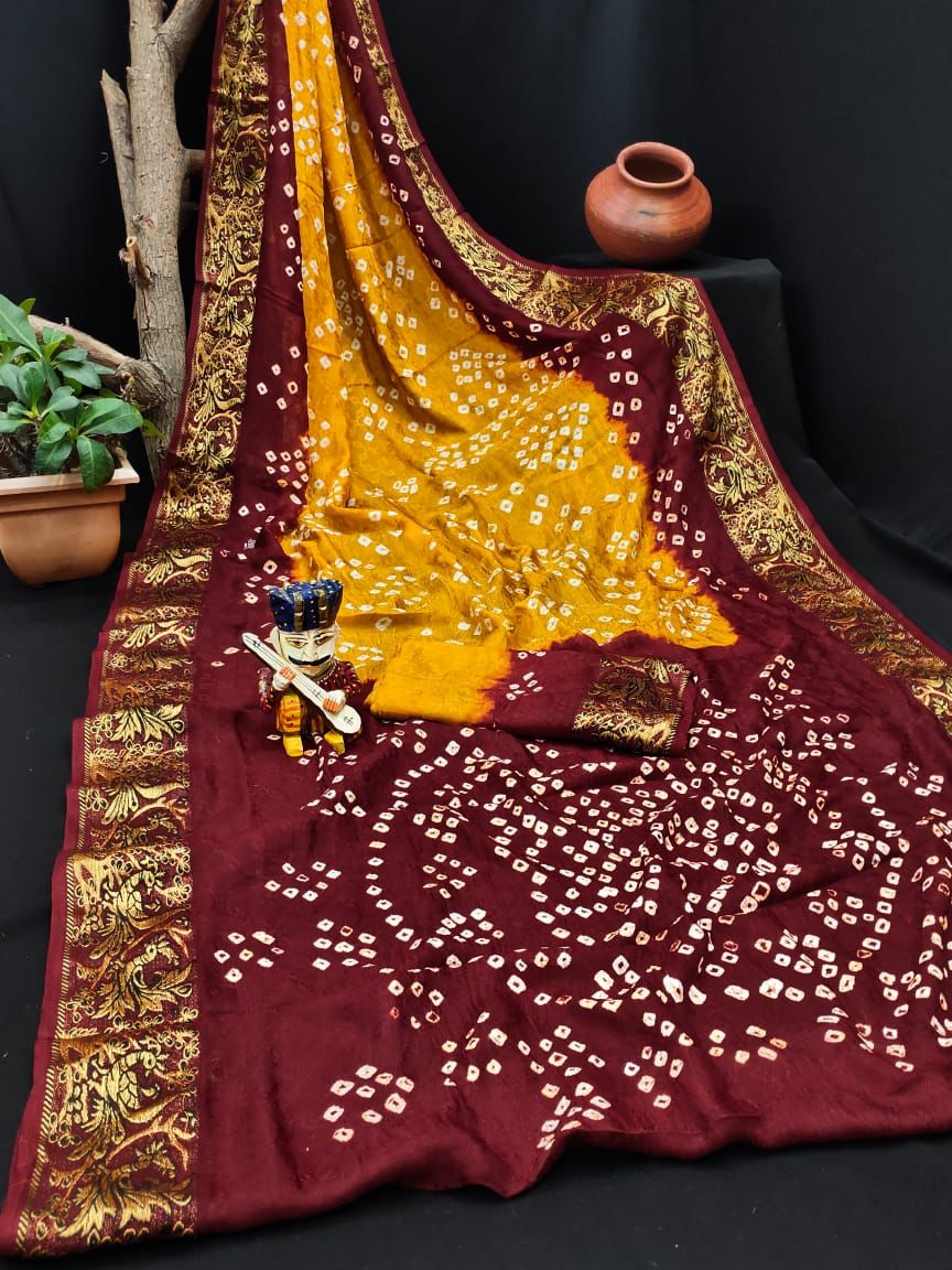 Heavy Party Wear Bandhani Saree | injetprint.com