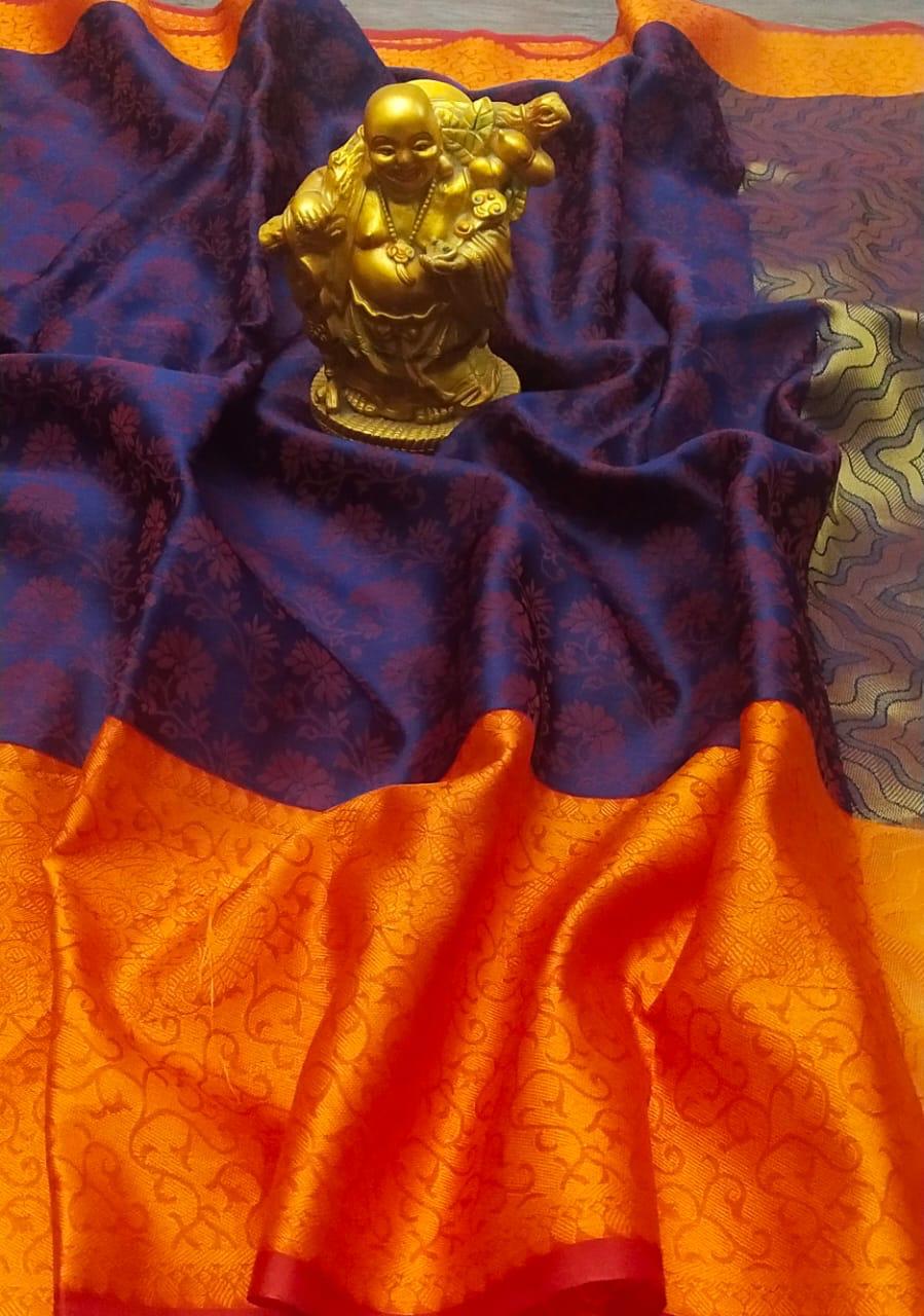 Emboss silk saree