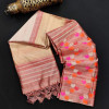 Pink color kadampalli tussar silk saree with zari woven work