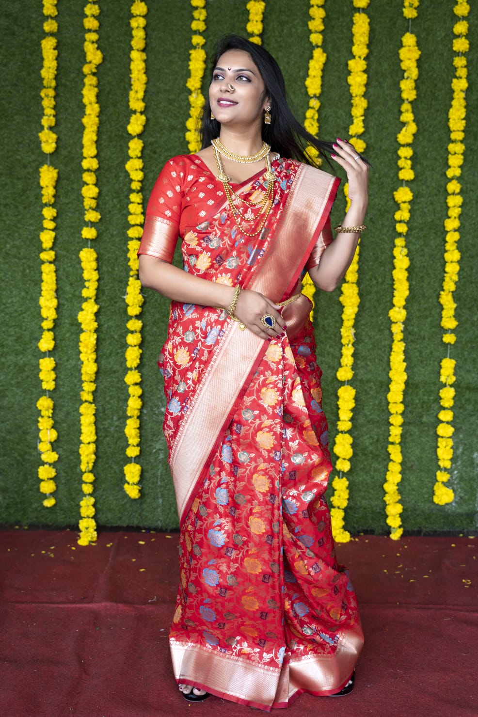 Traditional Red Kanchipuram Silk Saree – My First Saree